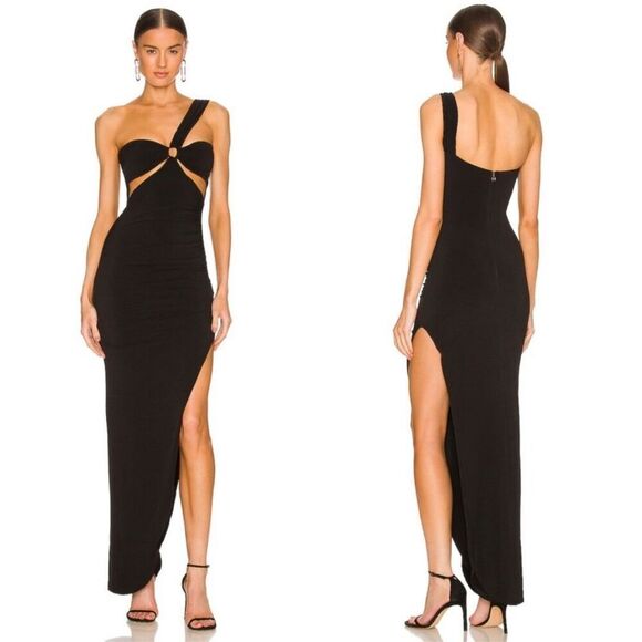 NOOKIE RILEY ONE SHOULDER RING MAXI DRESS - Picture 1 of 11